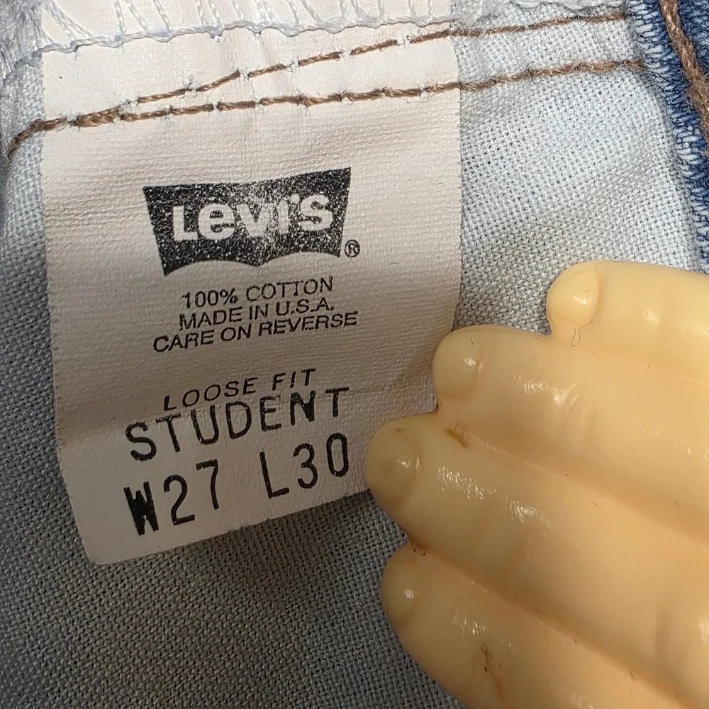 Levi's Silvertab Loose Fit Student Jeans Light Wash Distressed Denim W27 L30‎